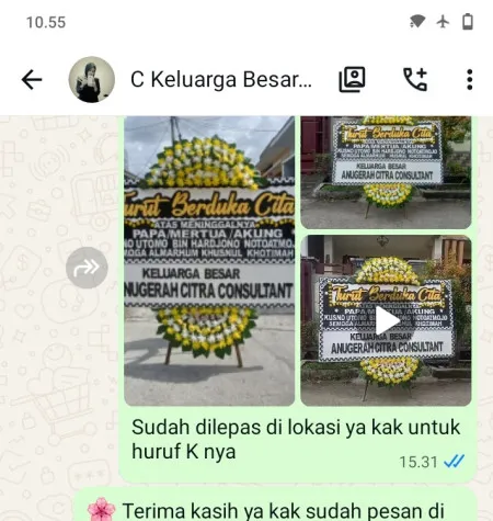 Pengiriman Papan Bunga Duka Langenrejo Butuh